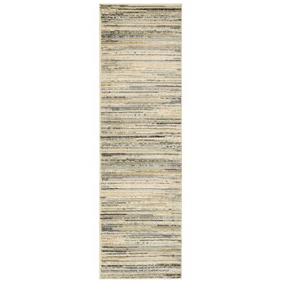 Oriental Weavers Bowen Area Rug - 1332J - 2'3" x 7'6" - in Ivory/Gold - Modern Style, Stain Resistant, Family and Pet Friendly, Entryway, Hallway Runner Rug