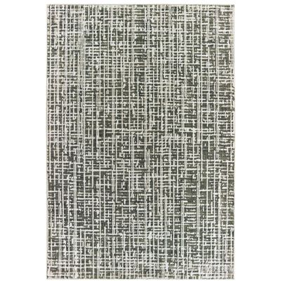 Oriental Weavers Bowen Area Rug - 2066W - 6'7" x 9'6" - in Grey/Ivory - Modern Style, Stain Resistant, Family and Pet Friendly, Dining, Living Room Rug