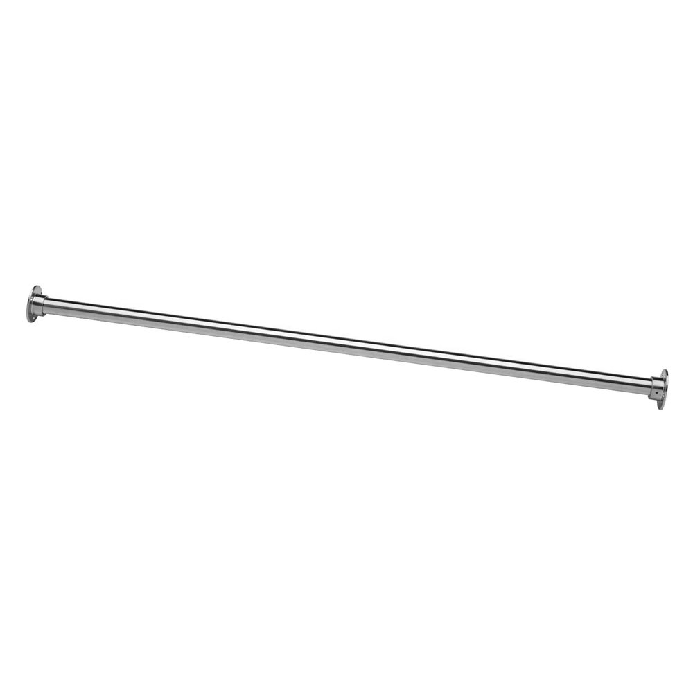 Naiture 48" Never Rust Stainless Steel Straight Shower Curtain Rod in Chrome Finish