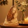 Bethlehem Handicrafts Olive Wood Virgin Mary with The Holy Child Bust view 1