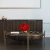 Nearly Natural Poinsettia Artificial Arrangement in Golden Vase view 3