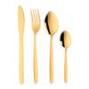 BuyGo 4-Piece Gold Silverware Flatware Set, Stainless Steel Portable Camping Travel Cutlery Set, Service for 1 view 1