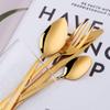 BuyGo 4-Piece Gold Silverware Flatware Set, Stainless Steel Portable Camping Travel Cutlery Set, Service for 1 view 3