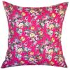 TangDepot Cotton Floral Cushion Cover 14"x14" Yellow and Red Rose view 1
