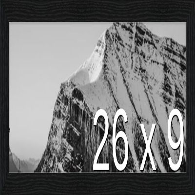 Frame It Easy 26 x 9 Black Grain Wood Frame (Derby)