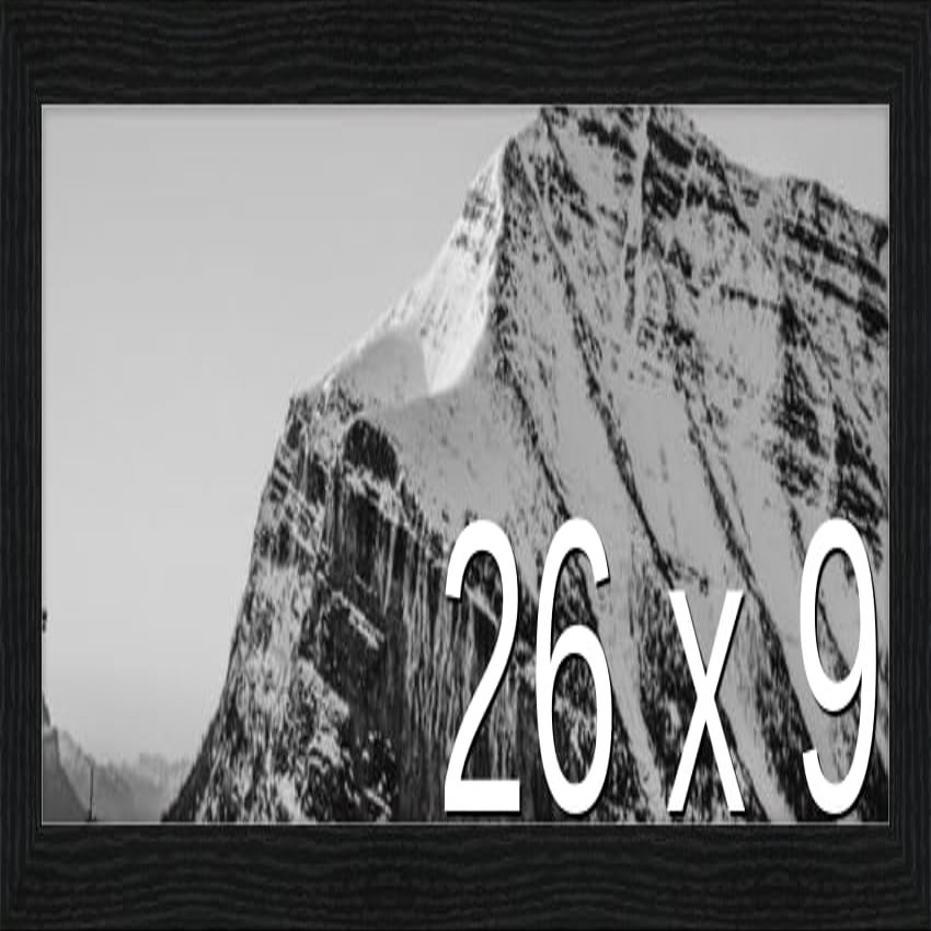 Frame It Easy 26 x 9 Black Grain Wood Frame (Derby)