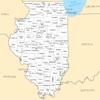 Home Comforts Illinois State County Map City Chicago Vivid Imagery Laminated Poster Print-20 Inch by 30 Inch Laminated Poster With Bright Colors And Vivid Imagery view 1