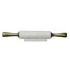 A&B Home White Marble Rolling Pin, Wihte, Gold view 2