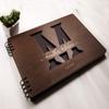 Personalized Guest Book Wedding Monogram Guestbook Alternative Wedding Photo Book Rustic Wedding Ceremony Book Letter Guestbook Custom Wooden Keepsake Book view 1