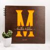 Personalized Guest Book Wedding Monogram Guestbook Alternative Wedding Photo Book Rustic Wedding Ceremony Book Letter Guestbook Custom Wooden Keepsake Book view 4