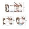Amagical Cute Animals Giraffes with Elephant Pattern 4 Piece Bathroom Mat Set Shower Curtain Set Non Slip Bath Mat Contour Mat Toilet Cover 12 Hooks view 4