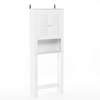 Furinno Indo Louver Door Bath Cabinet, White