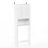 Furinno Indo Louver Door Bath Cabinet, White view 1