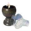 Full Funk Thai Made Clay Oil Lamp Glass Cup Cover Light Black - 8.5 inch view 2