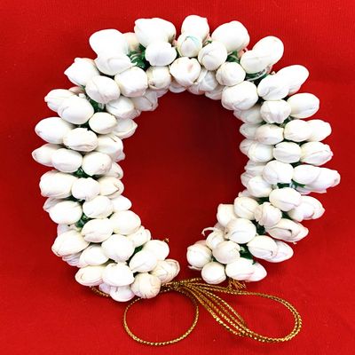Orzanik Hair Gajra Artificial Jasmine Mogra Flower, Juda Decoration Phool Gazra for Women, Indian Traditional Hair Flowers & Accessory, Juda Bun Hair Accessory for Girls and Women