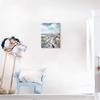 Hardy Gallery Beach Pier Canvas Wall Art: Boardwalk Stair Picture Graphic Art Painting for Wall Decor(12''x16'') view 3