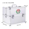 Nurth First Aid Kit Lockable First Aid Box Security Lock Medicine Storage Box with Portable Handle,Medication Lock Box 3 Tier Design/Precription Storage Box Large Space 14 9.8 11inch (Silver) view 2