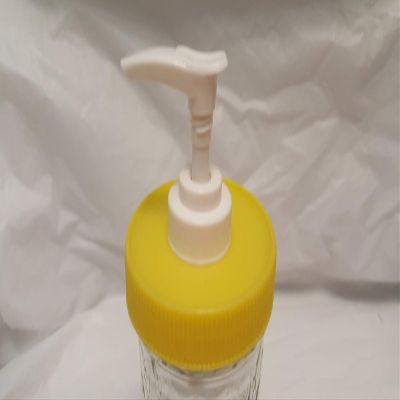 24 Yellow Plastic Lid & Pump Mason Jar Soap/Lotion/Condiment/Oil/Coffee Flavor Dispenser - Burgundy, Blue, Teal, Yellow, Purple or Pink. No Rusting Metal!
