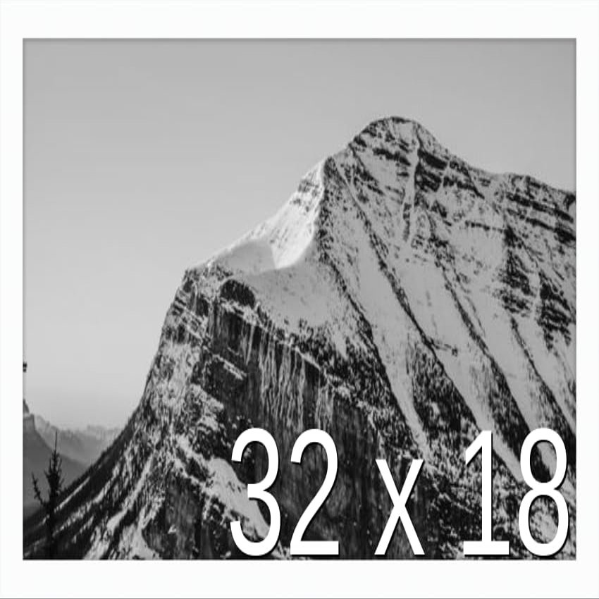 Frame It Easy 32 x 18 White Wood Frame (Derby)