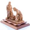 Bethlehem Handicrafts Carved Wooden Jesus Washing The Feet's Statue view 2