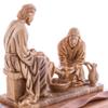 Bethlehem Handicrafts Carved Wooden Jesus Washing The Feet's Statue view 3