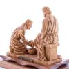 Bethlehem Handicrafts Carved Wooden Jesus Washing The Feet's Statue view 4