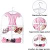 3 Packs Clear Kids Dance Costume Garment Bags,Garment Bag 35 Inch for Dance Competitions,Foldable Travel Storage Cover Bag with 3 Zipper Pockets view 2