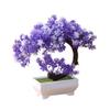 Artificial Bonsai Cedar, Fake Potted Bonsai Tree Simulation Decorative Artificial Plant Flower Fake Pot Plants Ornaments Home Office Desk Decor Purple view 1
