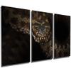 72 x 36 TOTAL - Viper Snake Wall Art Metal Print - 3 Panel split, Triptych HD aluminum multi panel. wall decor home view 1