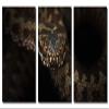72 x 36 TOTAL - Viper Snake Wall Art Metal Print - 3 Panel split, Triptych HD aluminum multi panel. wall decor home view 2