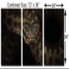 72 x 36 TOTAL - Viper Snake Wall Art Metal Print - 3 Panel split, Triptych HD aluminum multi panel. wall decor home view 3
