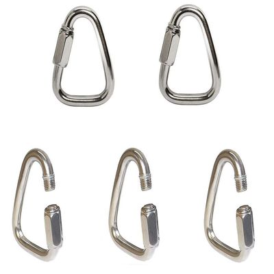 MH GLOBAL Triangle Quick Link Shackle Rig Boating 5 Pc 3/16 Inch Marine Stainless Steel 316