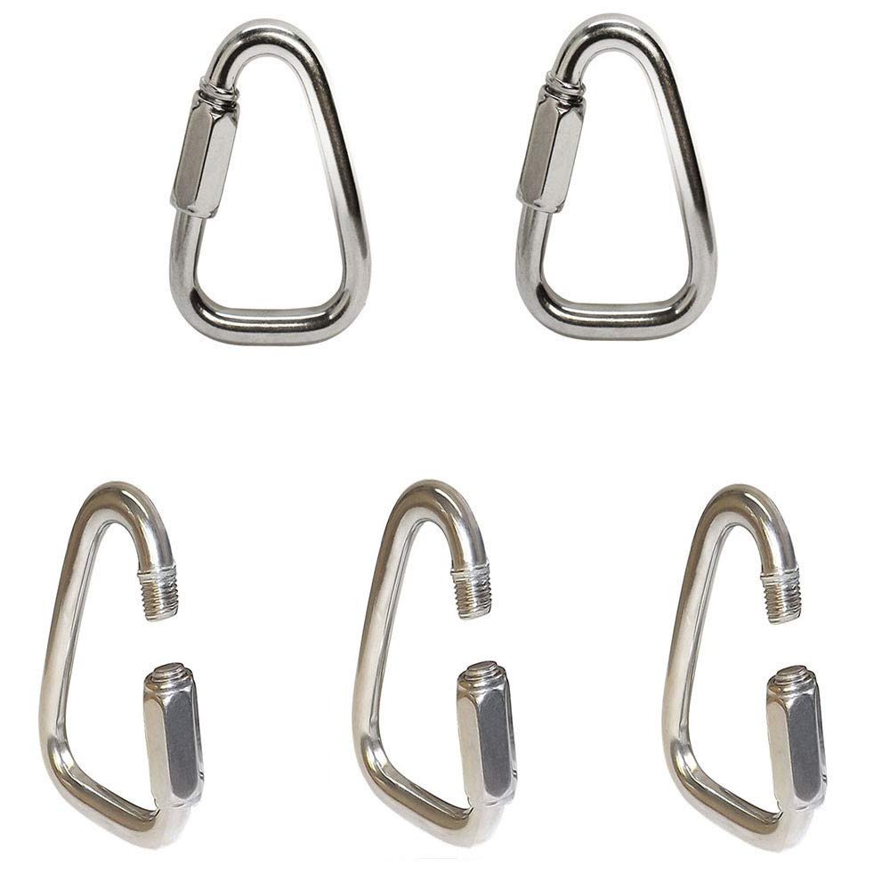 MH GLOBAL Triangle Quick Link Shackle Rig Boating 5 Pc 3/16 Inch Marine Stainless Steel 316