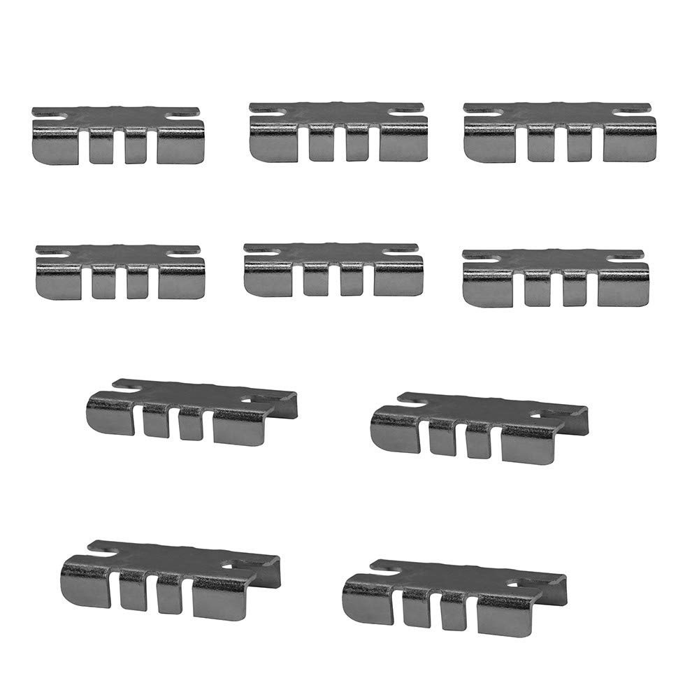 MH GLOBAL Glass Wood Metal Shelves Gridwall Display Fixture Center Glass Shelf Rest Clips 10 Pc