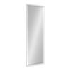 Kate and Laurel Calter Modern Framed Full Length Wall Mirror, 17.5 x 49.5, White, Decorative Rectangular Wall Mounted Full Body Beveled Mirror for Glam Wall Decor view 1