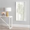 Kate and Laurel Calter Modern Framed Full Length Wall Mirror, 17.5 x 49.5, White, Decorative Rectangular Wall Mounted Full Body Beveled Mirror for Glam Wall Decor view 2