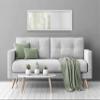 Kate and Laurel Calter Modern Framed Full Length Wall Mirror, 17.5 x 49.5, White, Decorative Rectangular Wall Mounted Full Body Beveled Mirror for Glam Wall Decor view 3