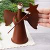 Factory Direct Craft Rustic Tin Christmas Cone Angel - Holiday Angel Made to Look Old and Aged for Farmhouse, Country, Primitive Decorations (6-1/2" H) view 4
