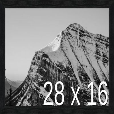 Frame It Easy 28 x 16 Black Grain Wood Frame (Derby)
