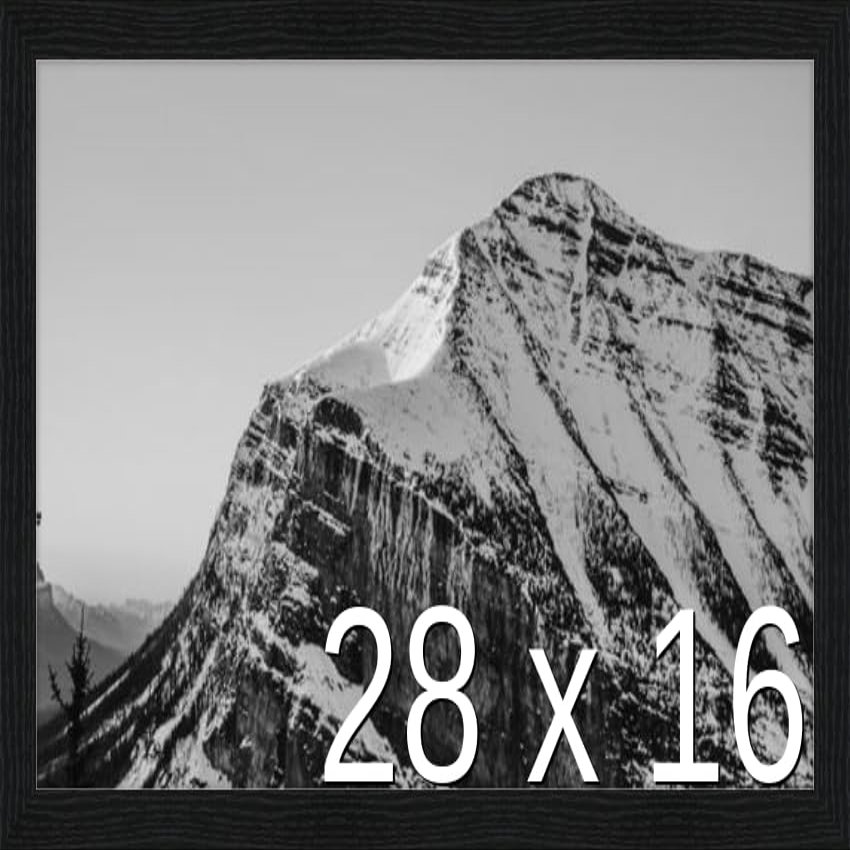 Frame It Easy 28 x 16 Black Grain Wood Frame (Derby)