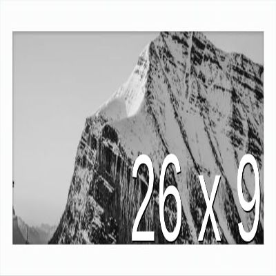 Frame It Easy 26 x 9 White Wood Frame (Derby)