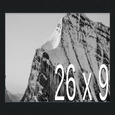 Frame It Easy 26 x 9 Black Wood Frame (Derby)