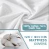 Bedecor 2 Packs Queen Mattress Protector Waterproof Protection Soft Cotton Terry Top Cover,for Babies Pregnant Women Incontinent Persons Deep Pocket to 18" view 3
