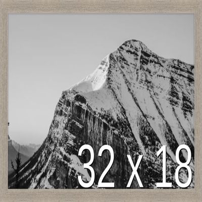 Frame It Easy 32 x 18 Rustic Gray Wood Frame (Derby)