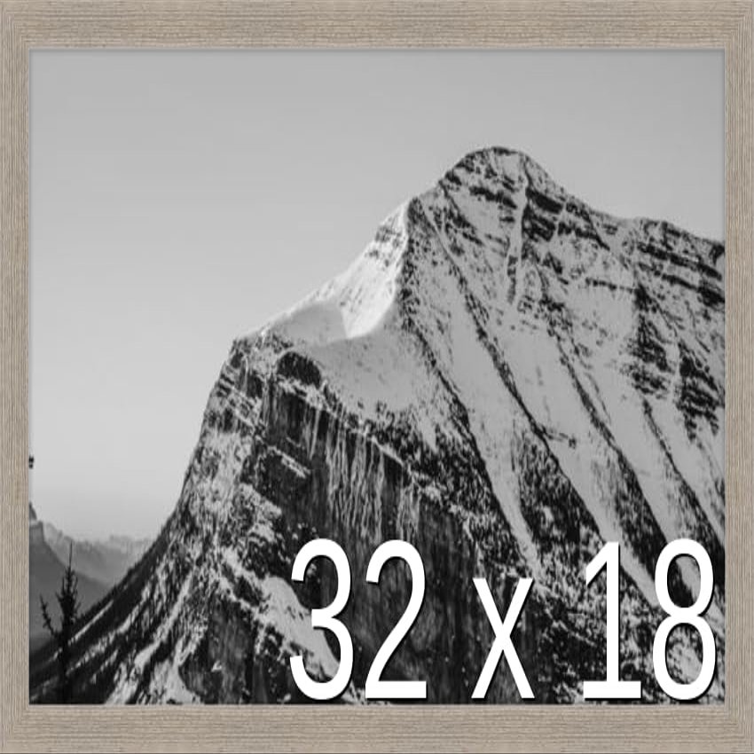 Frame It Easy 32 x 18 Rustic Gray Wood Frame (Derby)