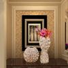 gdcustomize Flower Vase Electroplate Resin Art Craft Furnishing Home Furnishing Elegance Ornament (Rose Gold, 24L24W19H) view 3