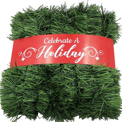 50 Foot Garland | Christmas Garland for Christmas Decorations Indoor or Outdoor | Non-Lit Soft Garland Christmas Decorations | Green Holiday Decor | Home Garden Artificial Greenery (1, 50 FT)