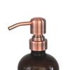2 Pack Thick Amber Glass Pint Jar Soap Dispenser with Copper Stainless Steel Pump, 16ounce Boston Round Bottles Dispenser with Rustproof Pump for Essential Oil, Lotion Soap view 3