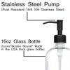 2 Pack Thick Clear Glass Pint Jar Soap Dispenser with Oil Rubbed Bronze Stainless Steel Pump, 16ounce Clear Boston Round Bottles Dispenser with Rustproof Pump for Essential Oil, Liquid Soap view 3