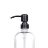 2 Pack Thick Clear Glass Pint Jar Soap Dispenser with Matte Black Stainless Steel Pump, 16ounce Clear Boston Round Bottles Dispenser with Rustproof Pump for Essential Oil, Lotion Soap view 2